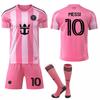 2025-26 Pink Football Uniform Set 9 Suarez Miami Club Home Jersey