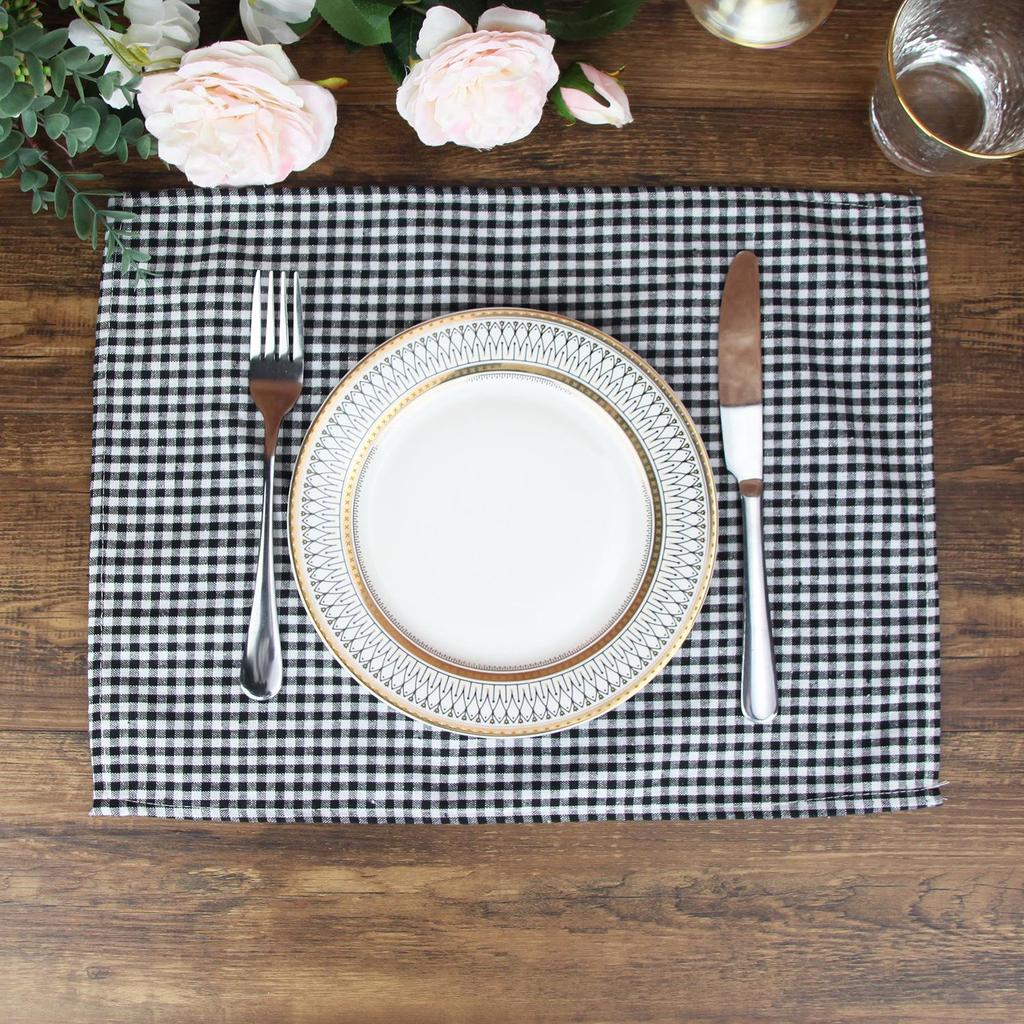 5-Color 30x40cm Plaid Polyester-Cotton Napkin & Placemat: Heat-Insulating, Tea Towel, Photo Background