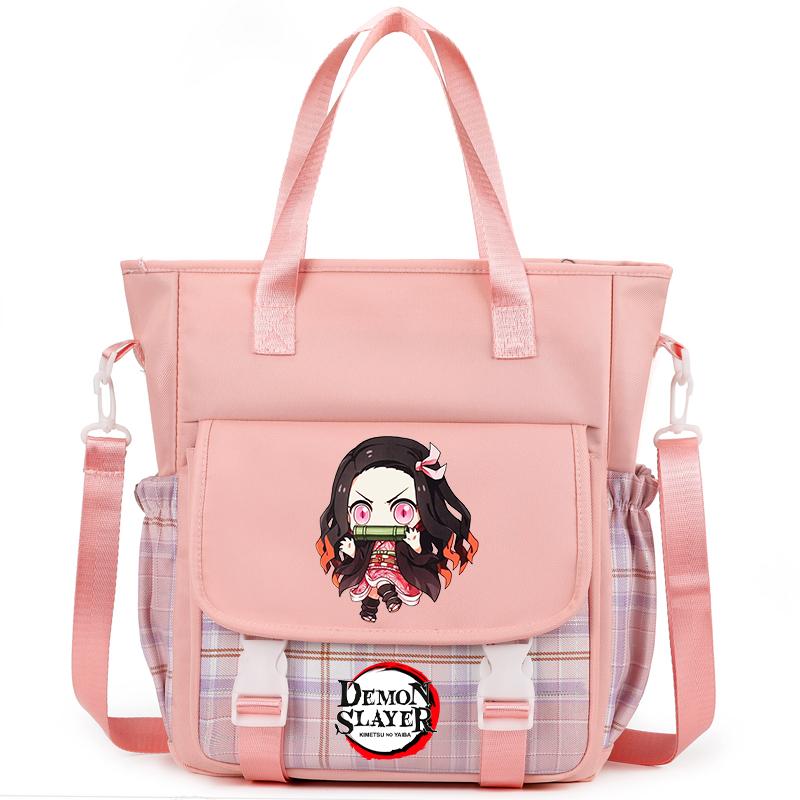Demon Slayer Tote Bag Crossbody Bag Carrying Bag Shoulder Bag for Teenager Girl Boy Back To School Bag Men Women Leisure Travel Bag Mochila