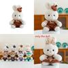 Rabbit Plush Doll With Checkered Clothes And Hat Decorations For Children And Adults