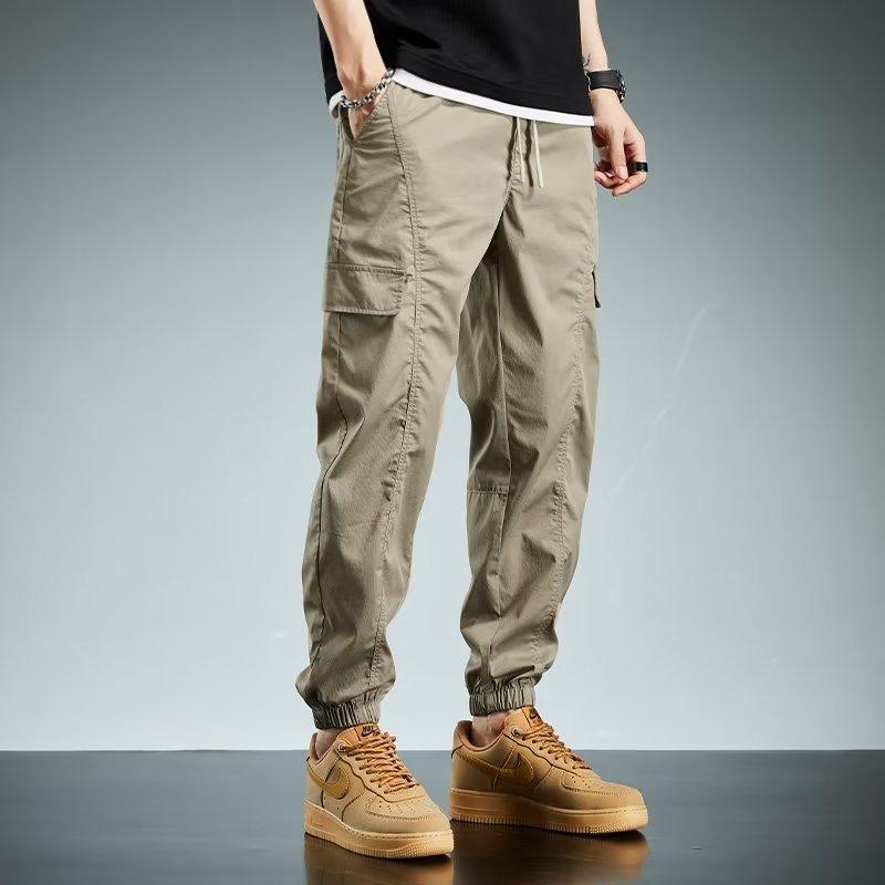 Tooling pants men's spring and summer loose large size Harlan leggings men's trendy brand ruffian handsome casual pants