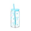 16oz Cute Bow Plastic Cup with Lid Bow Cherry Graffiti Pattern Water Bottle for Kitchen Coffee Straw Cups Beverage Juice Cups