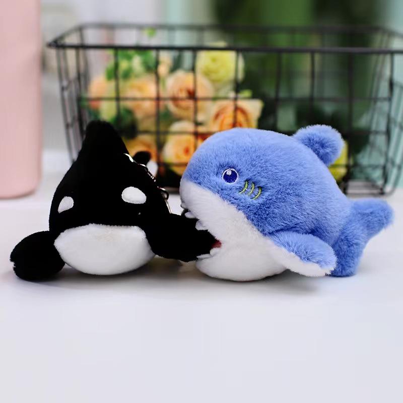 Cute Marine Animals Seal Shark Whale Plush Pendant Plush Toy Bag Accessories Keychain Pendant Bag Car Pendant Children's Gifts