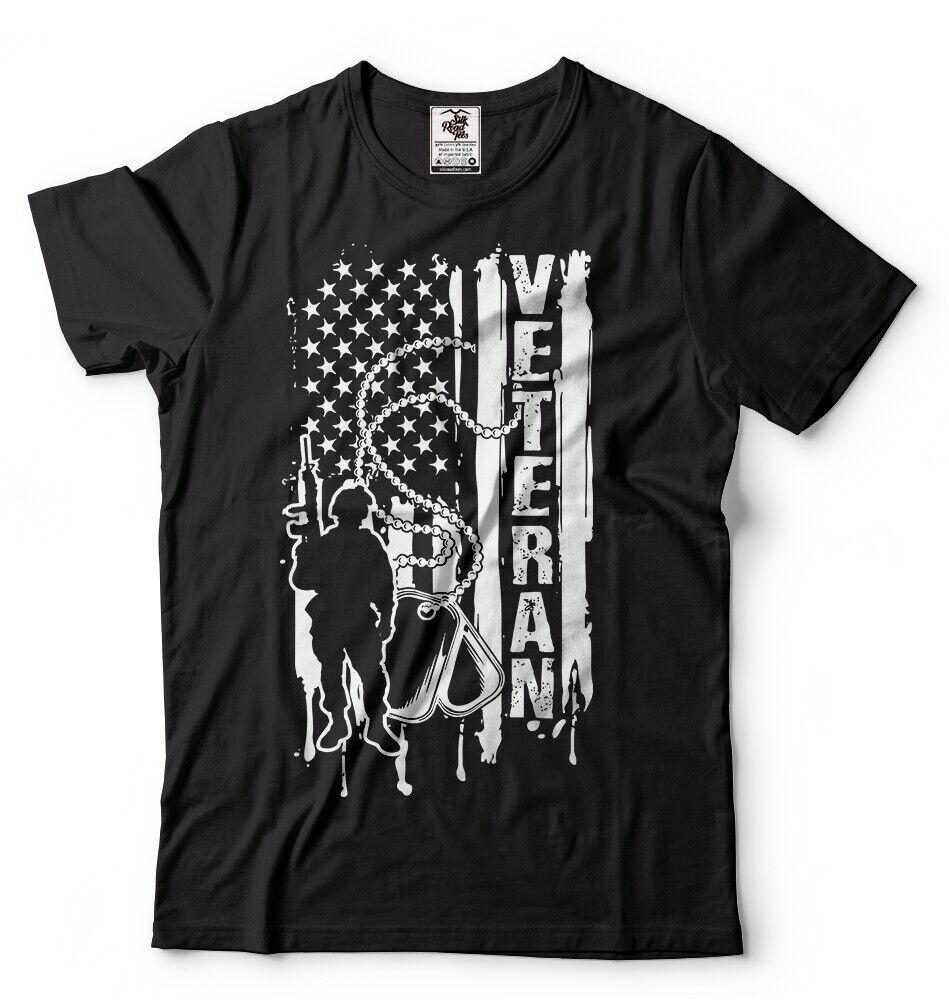 Veteran Flag T-shirt Memorial Day Veterans Day Independence day American Tee Unisex T-Shirt S