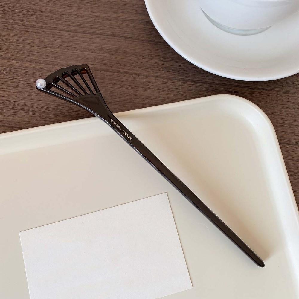 Modern Hanfu Style Acetate Hair Forks Headwear Fan-Shaped Hair Pin Acetic Acid Hair Stick  Girls