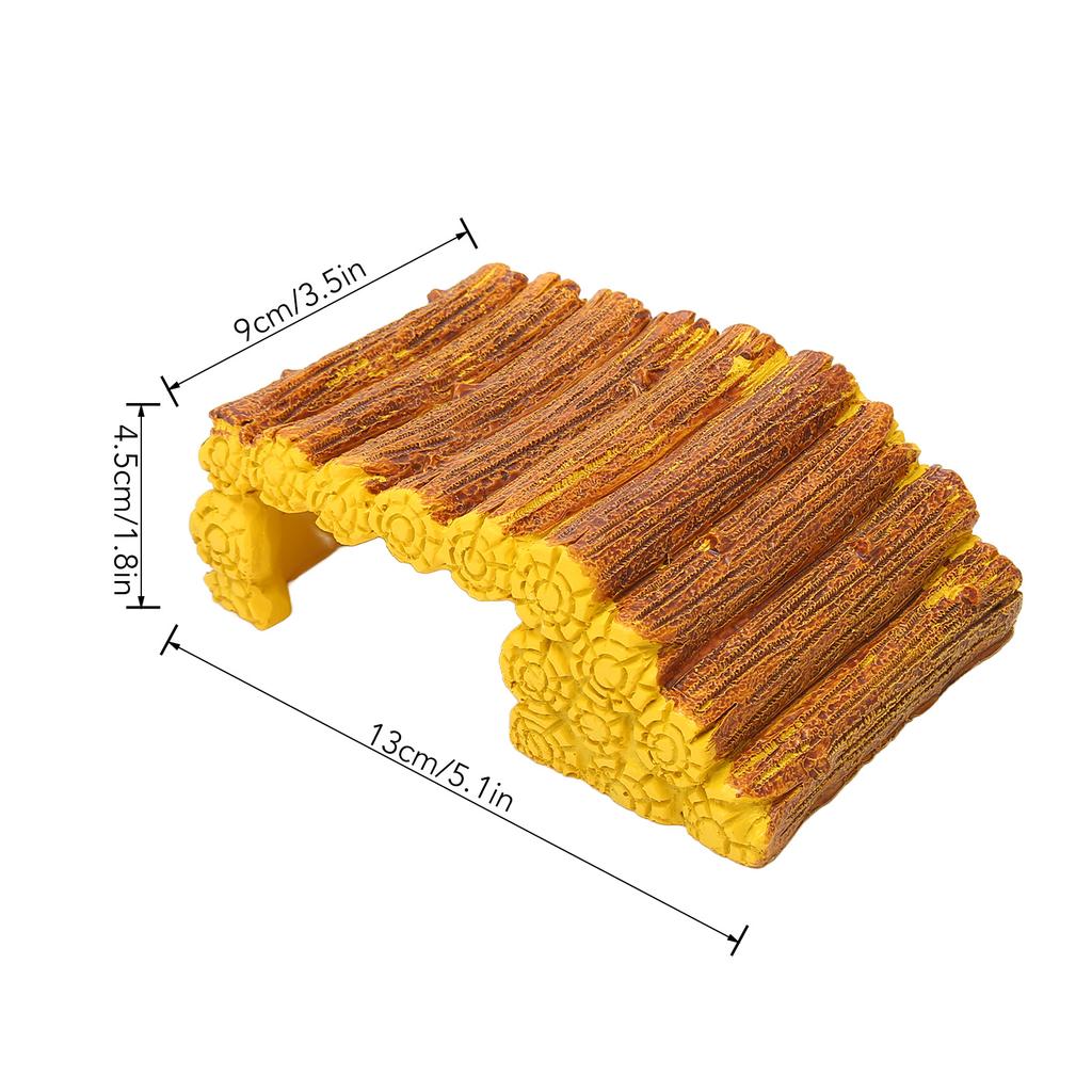 Turtle Basking Platform 13x9x4.5cm Resin Landscaping Simulation Tortoise Climbing Platform for Lizards Frogs Turtles