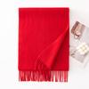 Autumn and Winter New Solid Color Scarf for Women Versatile Neck Scarf Thickened Warm Shawl Simple Tassel