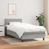 3140033 vidaXL Divan Bed with Mattress Light Grey 100x200cm Fabric