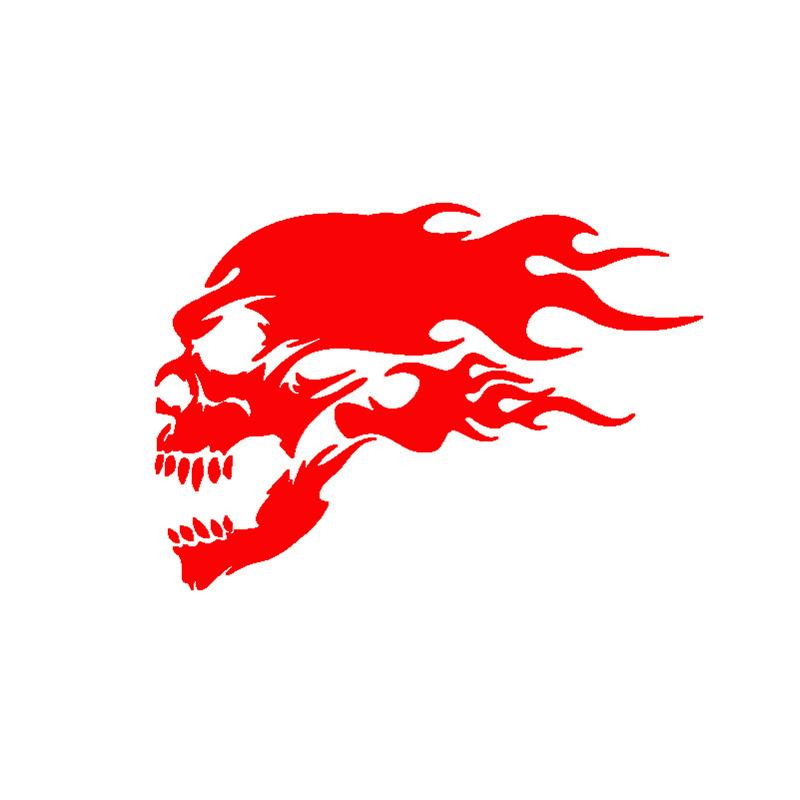 Car Stickers Halloween Skull Flame Skull Bumper Stickers Personalized Reflective Scratch Cover Decorative Stickers Car Decal