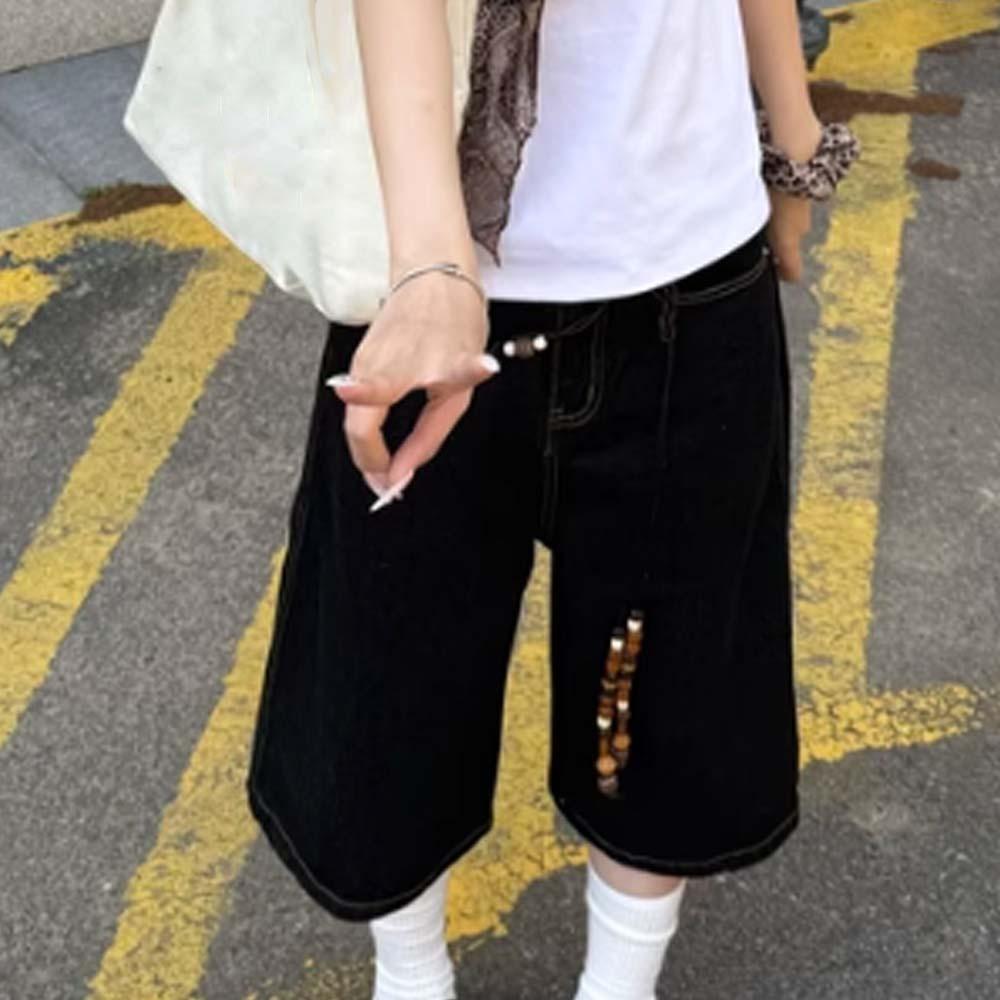 Adjustable Wood Beads Belt PU Retro Tassel Waist Chain Ethnic Style Weaving Waistband  Cool Girls
