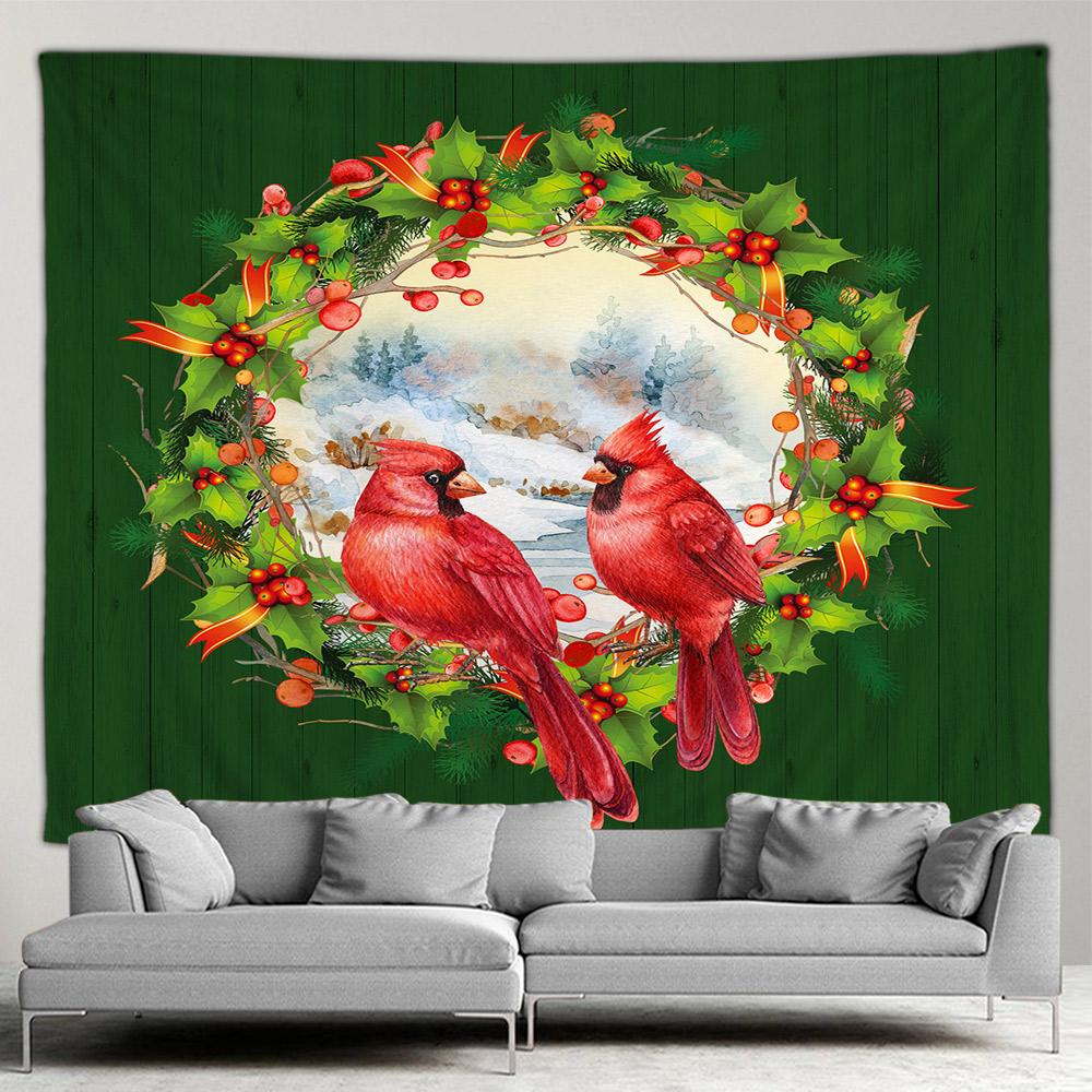 Vánoční krb Velký gobelín Vánoční stromeček Sněhulák Cartoon Cat Noční hvězdná obloha Nástěnná nástěnná deka