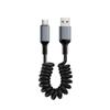 1M Car Spring Data Cord 6A Fast Charging USB C to USB C Cable For 15 14 Huawei Samsung Cable Portable Short Wire
