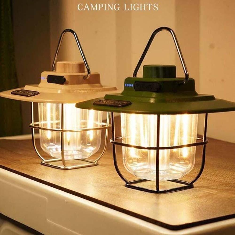 Dimmable Tent Lamp Hanging Emergency Survival Lights Retro Camping Lantern  Hiking