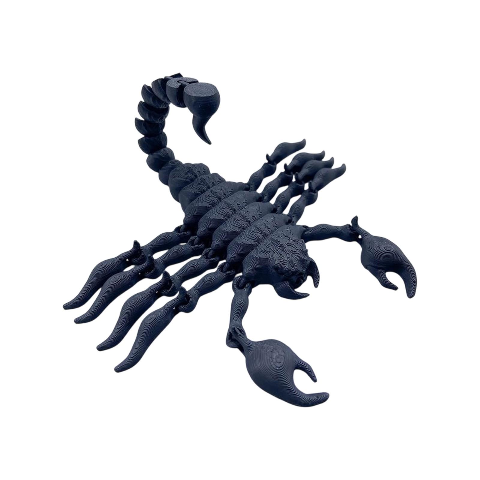 

Декорации для настольной композиции «Скорпион», напечатанные на 3D-принтере, игрушки с подвижными регулируемыми суставами One Size чёрный