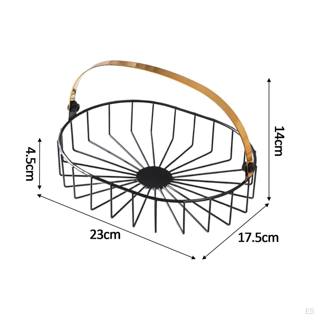Fruit Basket Bread Storagre with Handle Snack Holder for Vegetable Cupcake