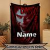 Coperta Personalizzata con Nome Damon Salvatore, Decorazione per la Casa, Camera da Letto, Divano, Campeggio, Divano, Regali per Compleanno Natale Appassionati