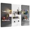 Esports Gaming Desk with Pegboard Wall Organizer and Equipment Rack