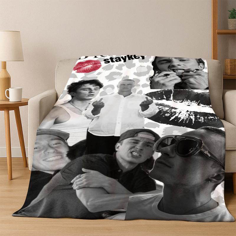 Drew Starkey Rafe Cameron Flannel Blanket Soft Warm Blanket Throw Blanket for Bedroom Living Room Bed Travel Picnic Gift Kid