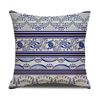 Chinesischer Retro-Stil blau-weiß Keramik bedruckter Stoff Leinen Baumwolle Überwurfkissen umwickte Sofa Heimdekoration Kissen