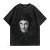 Vintage Black White Funny Classic Comedy Actor Portrait Print Casual T Shirt Vintage Washed Graphic Stretched Streetwear