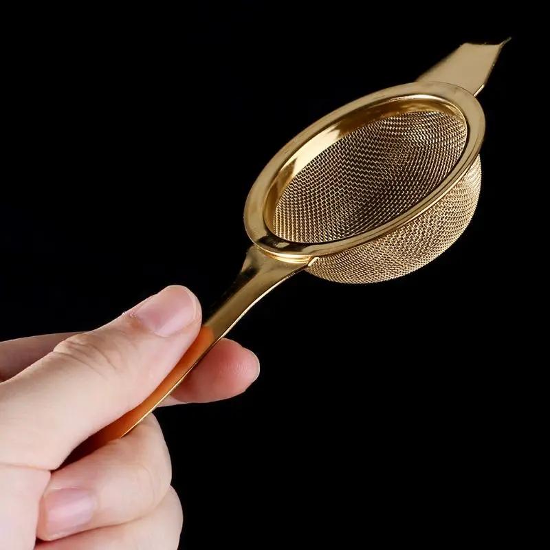 Teesieb aus Edelstahl Metallbecher Sieb Sieb Losblattfilter mit Griff Küchenwerkzeug