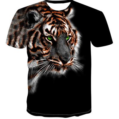 Streetwear 3D Tier T-Shirt Mann 3D Tiger Druck T-Shirts Lustige Hip Hop Männer Casual Kurzarm T-Shirts Sommer Top