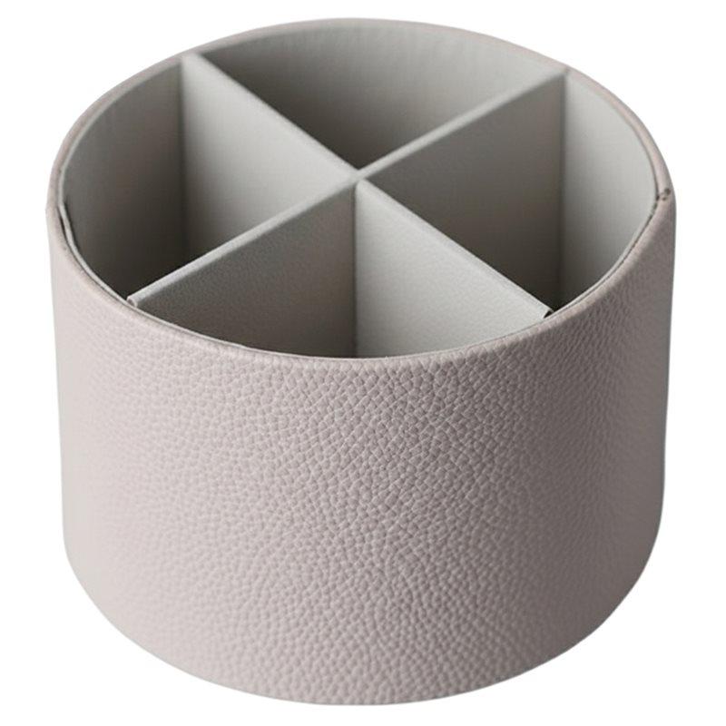 

A84E-Bathroom Organizer Leather Make Up Brush Sundry Storage Box Pen Holder Lipstick Holder Perfume Stand Jewelry Box