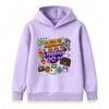 Kids Boys Girls Hoodie, 90s Retro Cassette Gameboy Skateboard Print Pullover Hooded Sweatshirt, Casual Long Sleeve Vintage Streetwear for Children