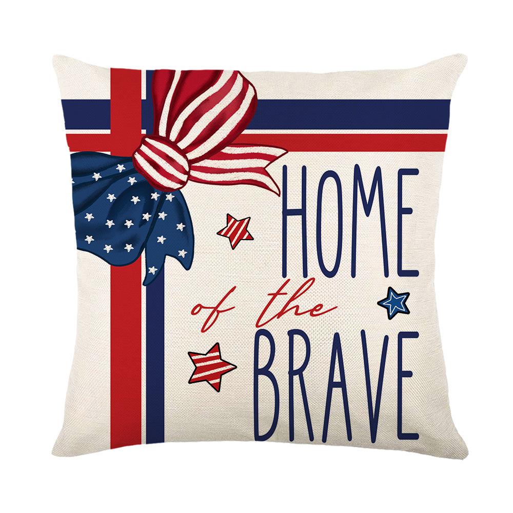 Printed Pillow Cover Plant Flower Striped Plaid Sofa Cushion Cover Bedroom Pillow Cover