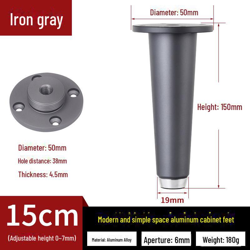 Aluminum Alloy Furniture Leg Support for Sofa, Table, TV Cabinet, and Bathroom Cabinet