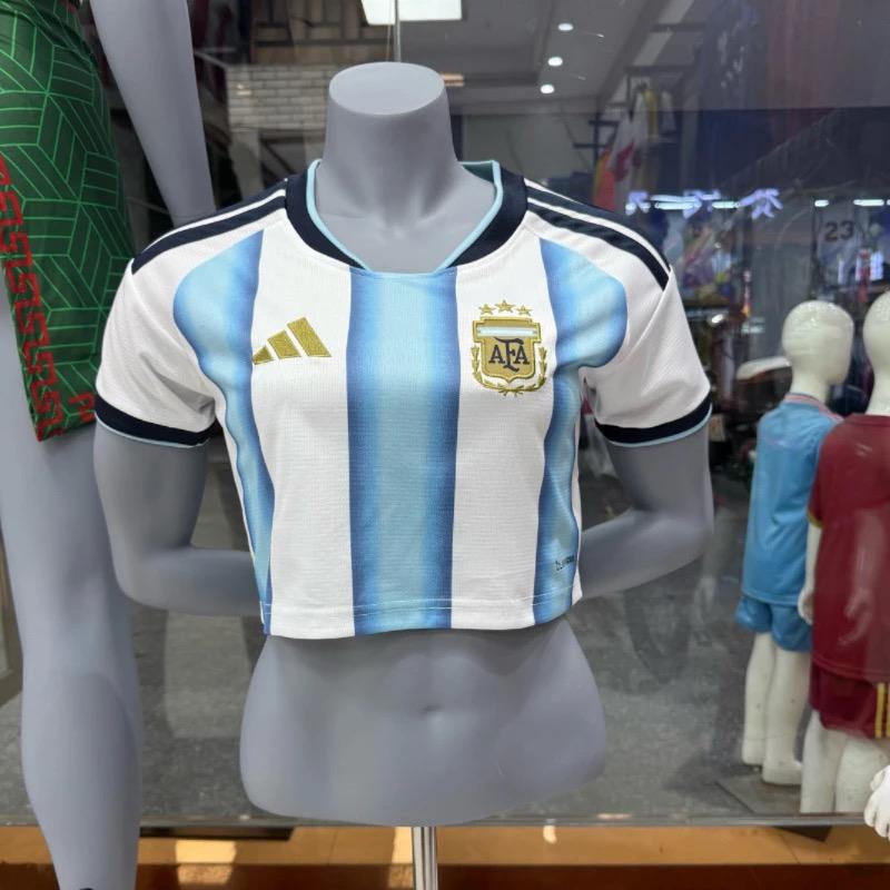 Maglia Mondiali 2026 Donna Versione Fan stesso stile Maglia Calcio, stile corto, crop top