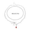 Spider Pendant Long Necklace Vintage Gothic Spider Blood Drop Clavicle Chain for Women Halloween Jewelry Gift Ornament