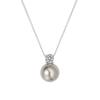 Flash diamond imitation pearl necklace, women's versatile zircon niche design, high-end fashion temperament, collarbone chain jewelry