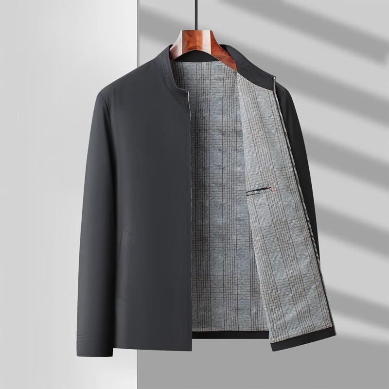 ROMON Men's Spring Autumn Versatile Stand Collar Jacket LMYC2333