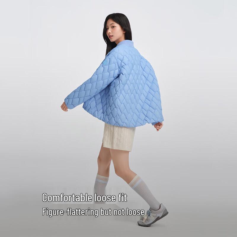 Bosideng Stand-Collar Quilted Loose Down Jacket