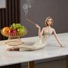 Women Statue Table Decoration Incense Holder Sculpture for Bookcase Window Sill Bookshelf Display Cabinet Nightstand Study