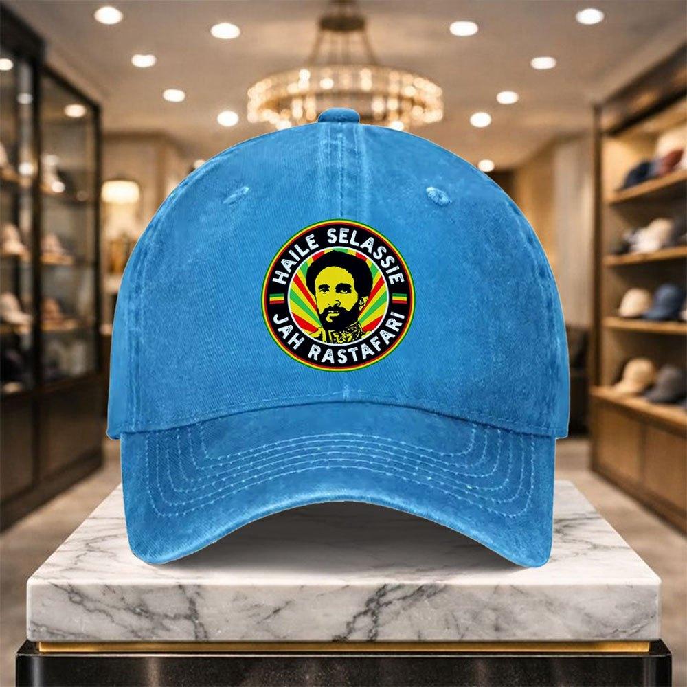 Haile Selassie Baseball Cap  Adjustable Casual StreetStyle Hat for Outdoor Sports  Daily Wear