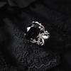 Fashion Classic  Sliver Color Hollowed-out Baroque Crystal Cocktail Ring Opening Rings for Women Men Luxury Charm Jewelry Gifts