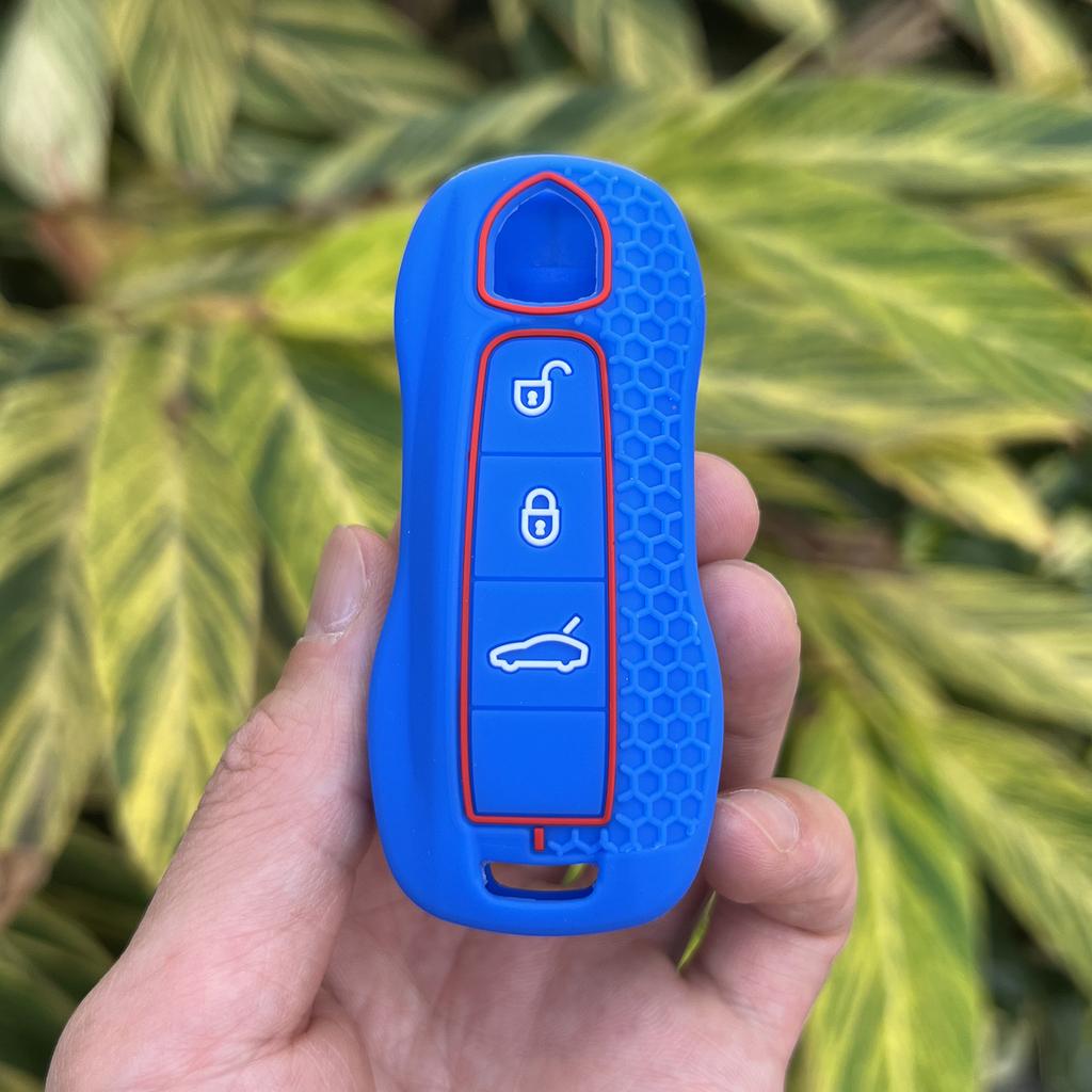 Silicone Car Key Case for Porsche Panamera Macan Cayenne 92A Boxster Carrera Cayman 911 981 991 918 Rubber Remote Cover Shell