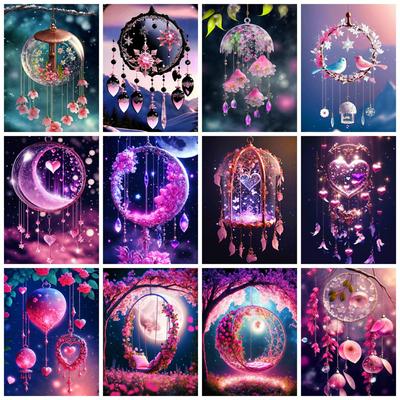 Diamond Art Painting Dreamcatcher Landscape Full Square/round 5d Diy Embroidery Mosaic Fantasy Scenery Home Decor