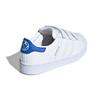 Adidas Originals Cf C Breathable Low-Top Skate Shoes Kids Sneakers White Blue FX7169