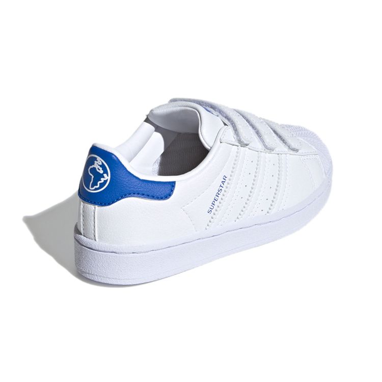 Adidas Originals Cf C Breathable Low-Top Skate Shoes Kids Sneakers White Blue FX7169