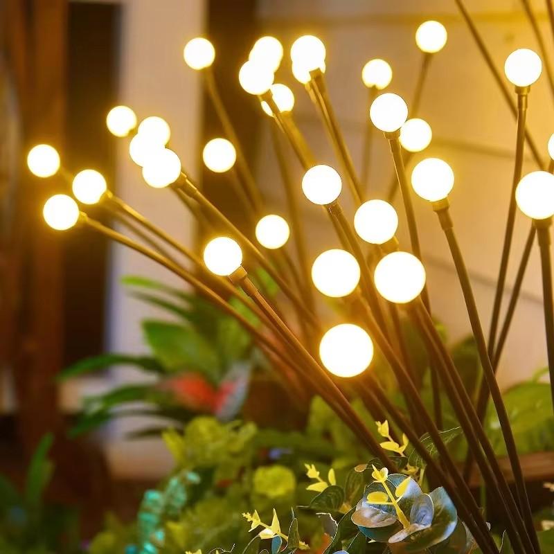 Solar Garden Lights Waterproof Solar Firework Lights with 8 Modes 60LED Solar-Powered Light for Outside Yard Pathway Garden Decor Outdoor