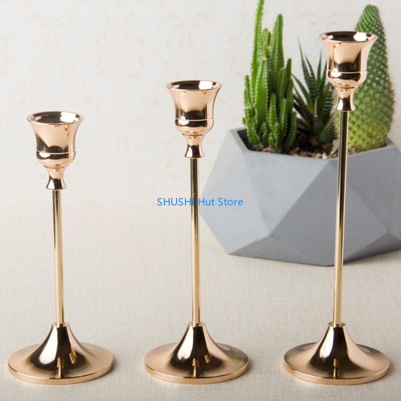 3pcs/set Candelabra Holder Wedding Table Centerpieces Stand Candelabrum D57B