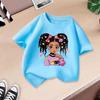 Girls' Cartoon Print Casual Round Neck Short-Sleeve T-Shirt - Summer Collection