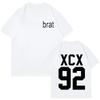 Charli XCX Brat Harajuku Print Women TShirt Street Korean Short Sleeve Summer Cotton Punk Tops Sudaderas Comfortable Clothes