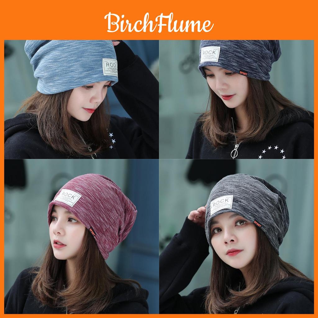 Rock Letter Brand Knitted Sweater Hat With Flap Ear Protection For Unisex Adults