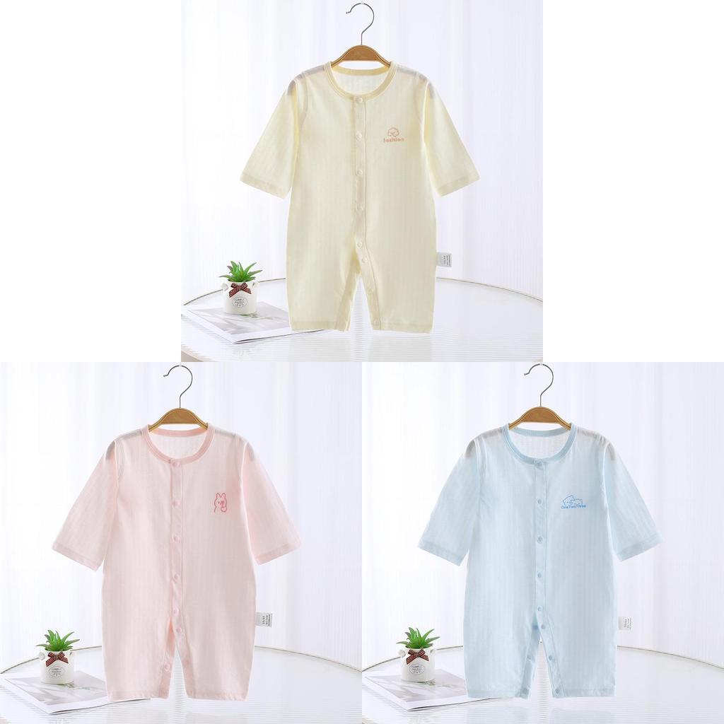 Baby Summer Cotton Sleeveless Romper With No Bone Technology For Newborns And Infants