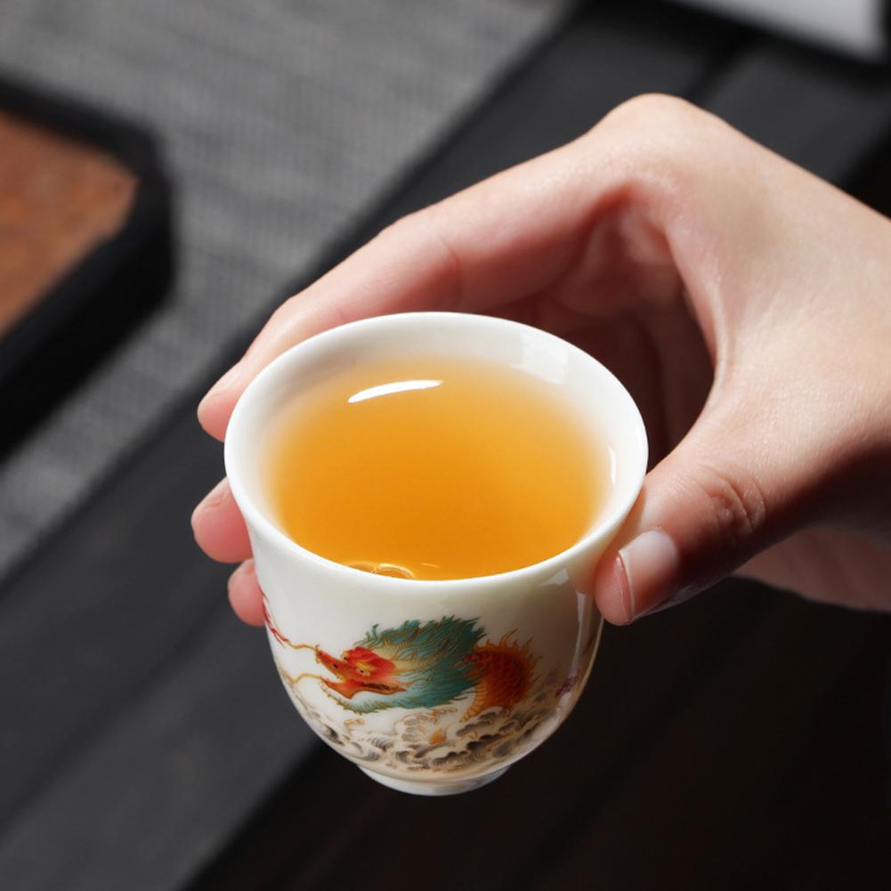 Mutton Fat-Jade Porcelain Gongfu Tea Set Elegant Household KungFu Tea Service For Household