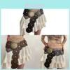 Cintura Larga in Ecopelle Stile Boho con Fibbia Metallica Circolare per Donne Moda Estiva